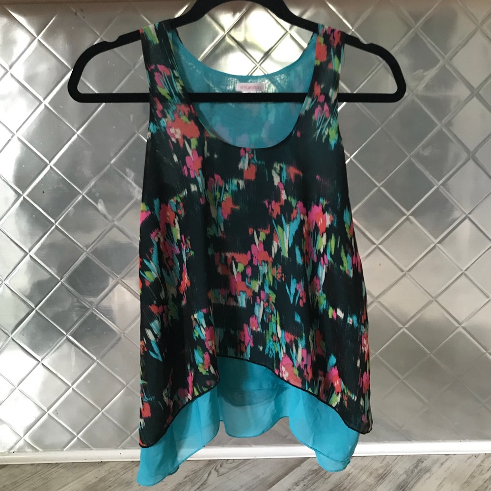 Bright Pastel Flowy Tank Top